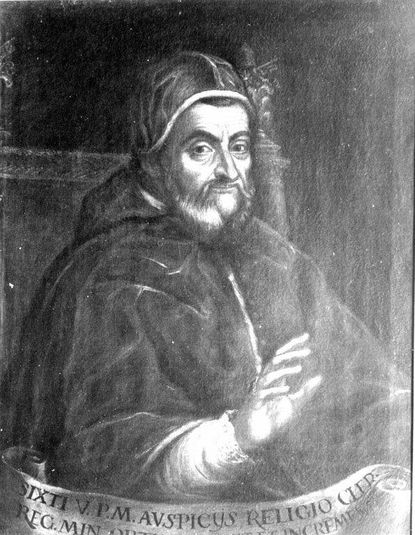 ritratto di Sisto V Peretti (dipinto) - ambito romano (prima met&agrave; sec. XV